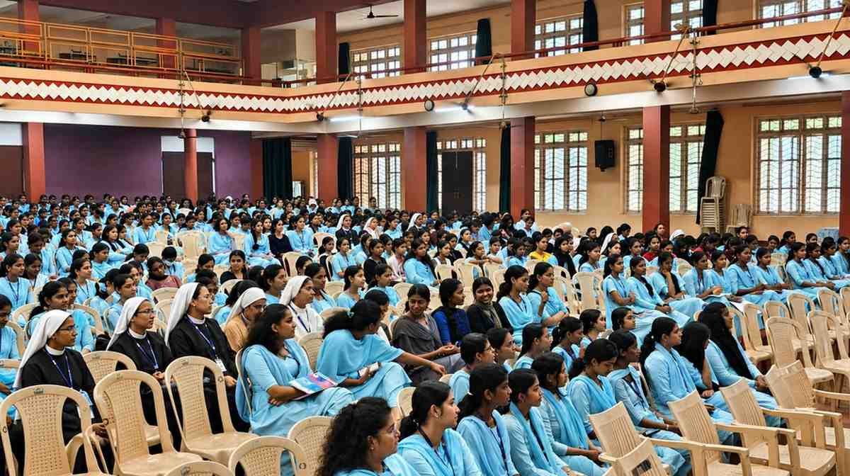 Workshop session at Vimala College